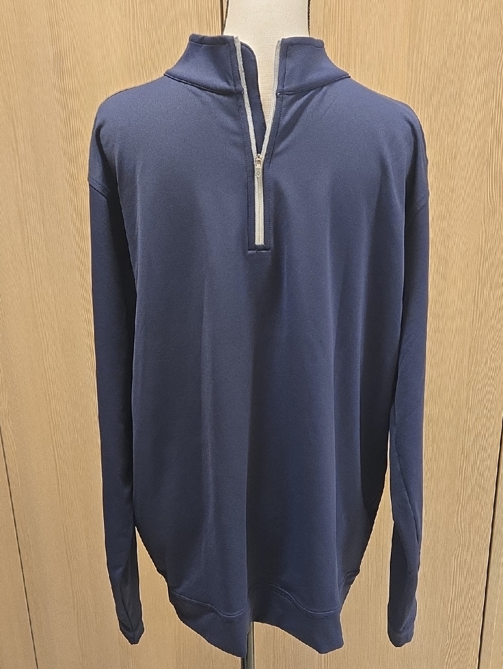 Peter Millar Navy Zip-Neck Pullover